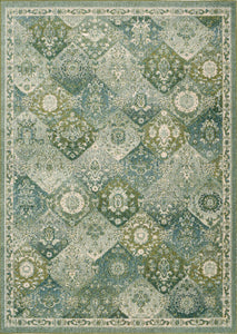 Tapis vintage vert à motif : ANA768VER - Nazar rugs 200X290cm