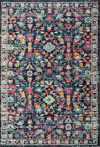 Tapis vintage à motifs bleu : ANA771BLE - Nazar rugs