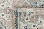 Tapis vintage crème et bleu : ANA777BLE ANATOLIA