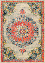 Tapis à motif antique multicolore : ANA777CRE ANATOLIA
