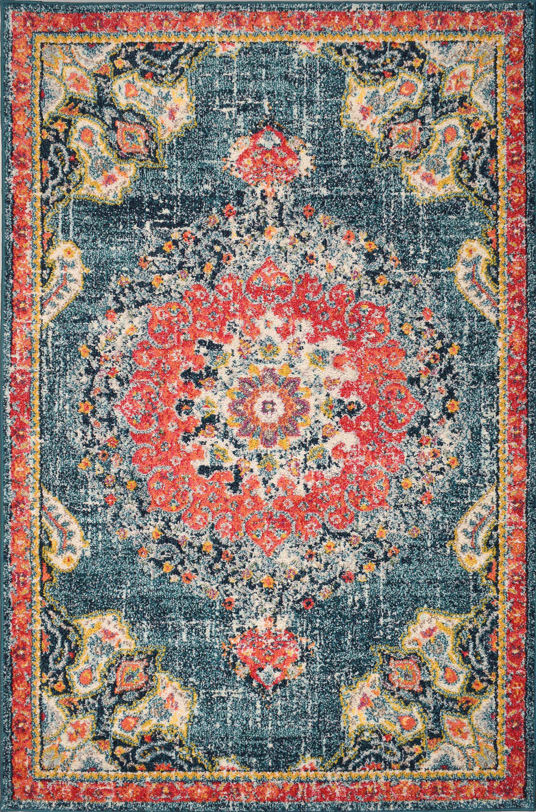 Tapis à motif turquoise : ANA777TUR ANATOLIA
