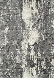 Tapis gris design vintage : ANT710GRI