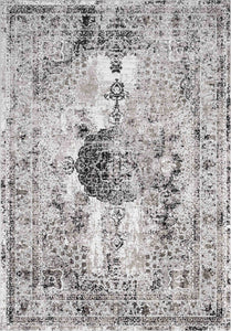 Tapis vintage gris en laine artificielle : ANT711GRI - Nazar rugs 200X290cm