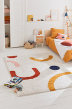 Tapis enfant multicolore  à motif ludique : AQU109MUL AQUARELLE