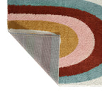 Tapis enfant multicolore à motifs arc en ciel : AQU164MUL AQUARELLE