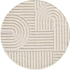 ART - tapis rond design en relief : ART1121CRE ART