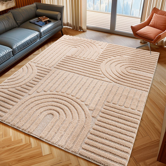ART - tapis rectangulaire design en relief : ART1121ROS ART