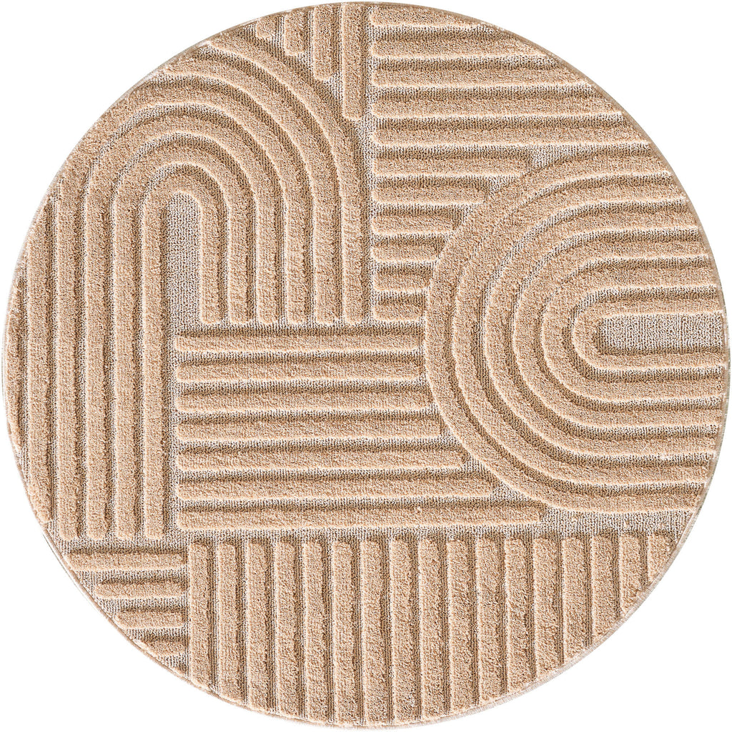 ART - tapis rond design en relief : ART1121ROS ART