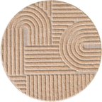 ART - tapis rond design en relief : ART1121ROS ART