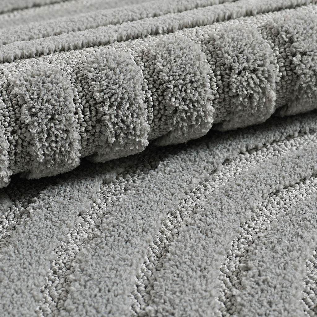 ART - tapis rond design en relief : ART1121SIL ART