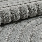 ART - tapis rond design en relief : ART1121SIL ART