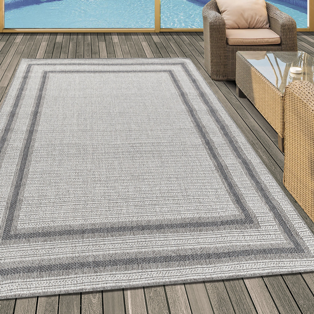 ARUBA - Tapis intérieur / extérieur à motif géométrique crème - ARU4901CRE ARUBA