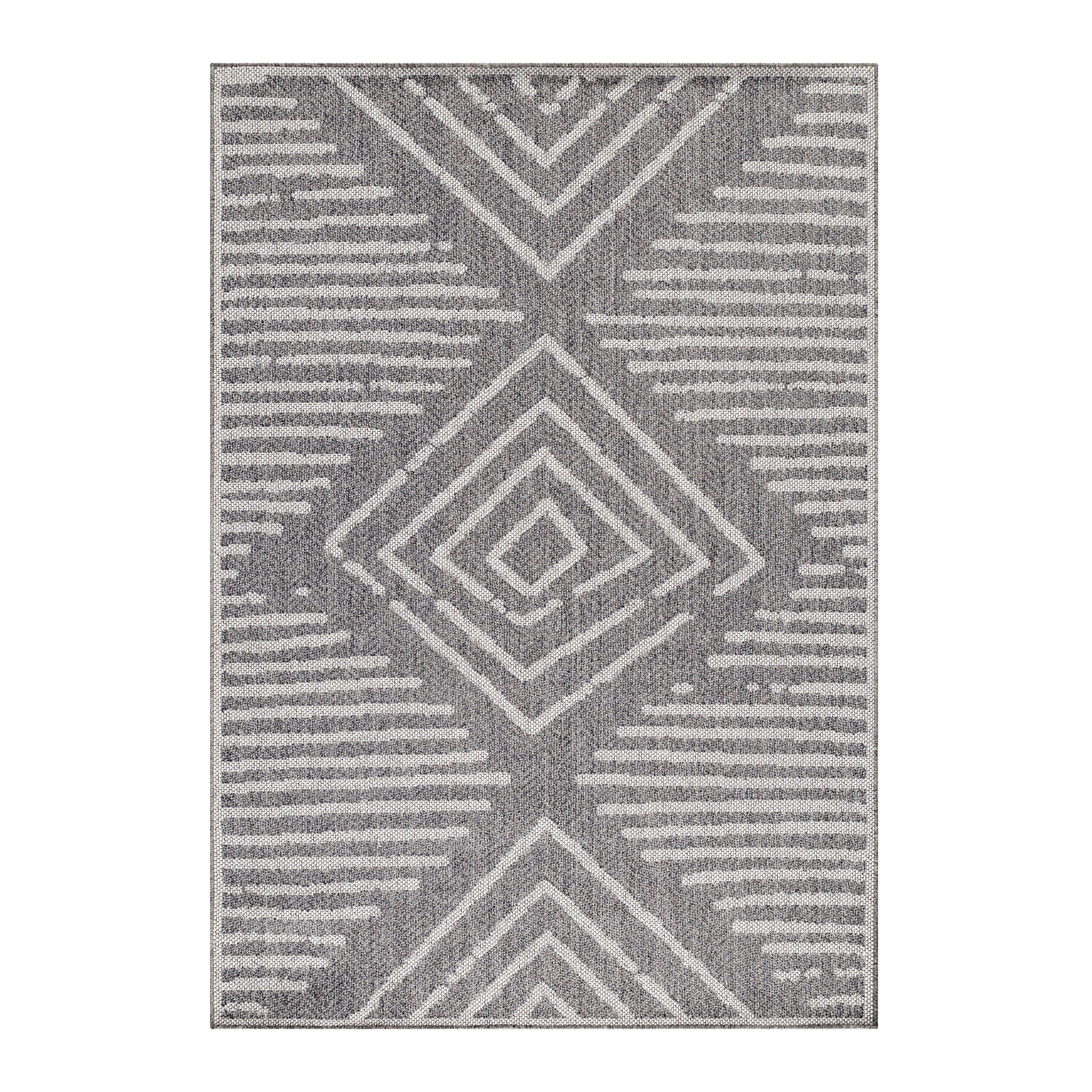 ARUBA - Tapis intérieur / extérieur à motif berbère gris - ARU4902GRI ARUBA