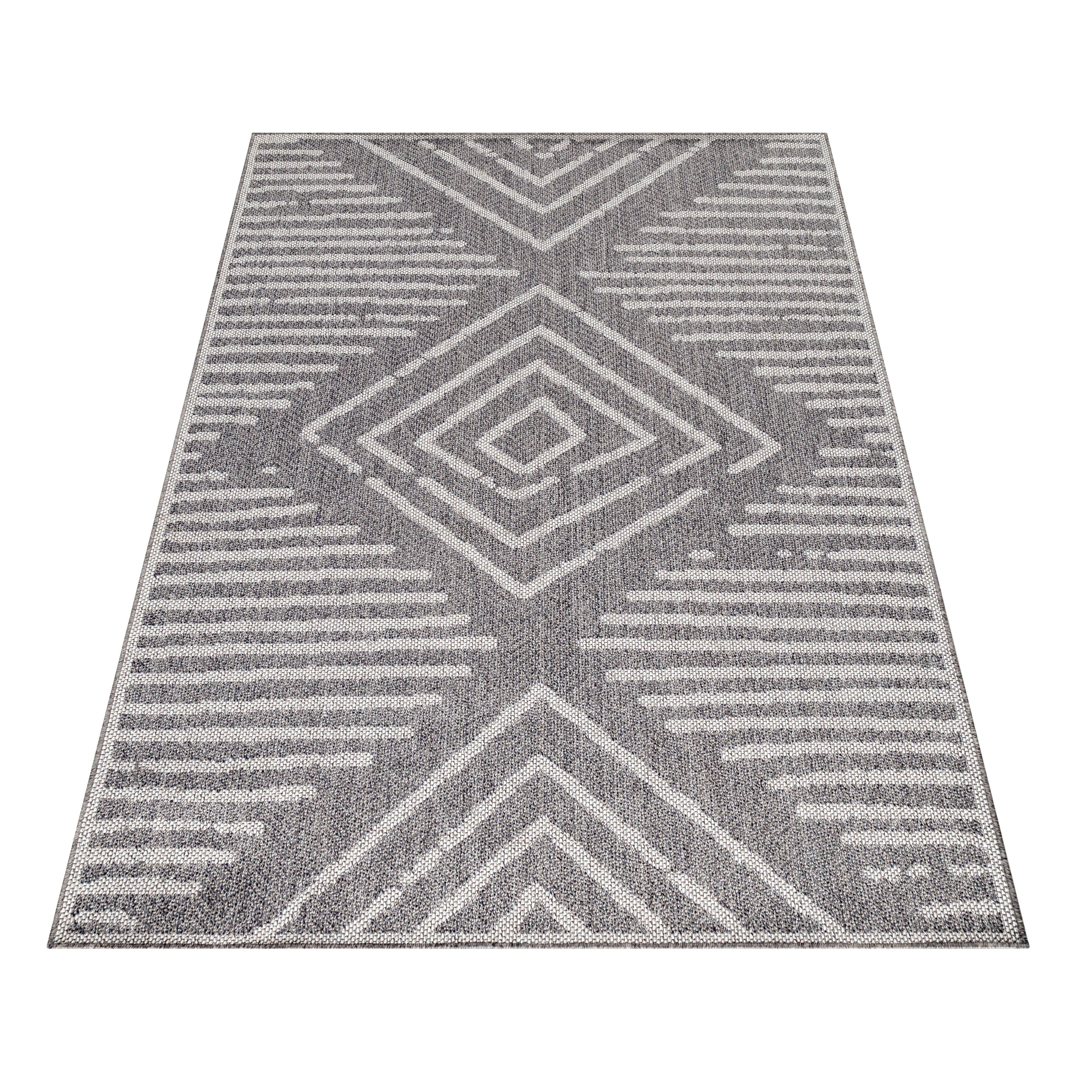 ARUBA - Tapis intérieur / extérieur à motif berbère gris - ARU4902GRI ARUBA