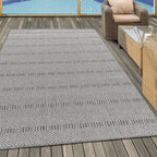 ARUBA - Tapis intérieur / extérieur à motif contemporain gris - ARU4903GRI ARUBA
