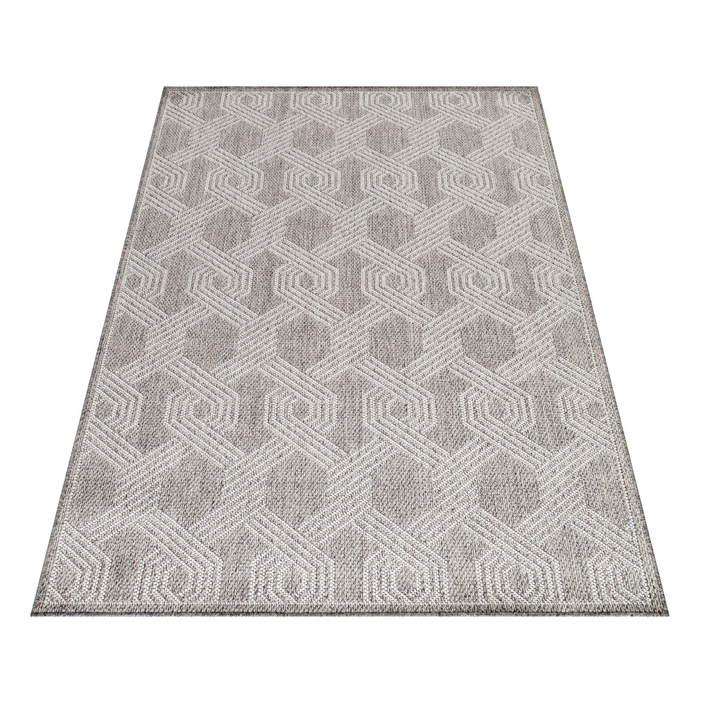 ARUBA - Tapis intérieur / extérieur à motif graphique gris - ARU4904GRI ARUBA