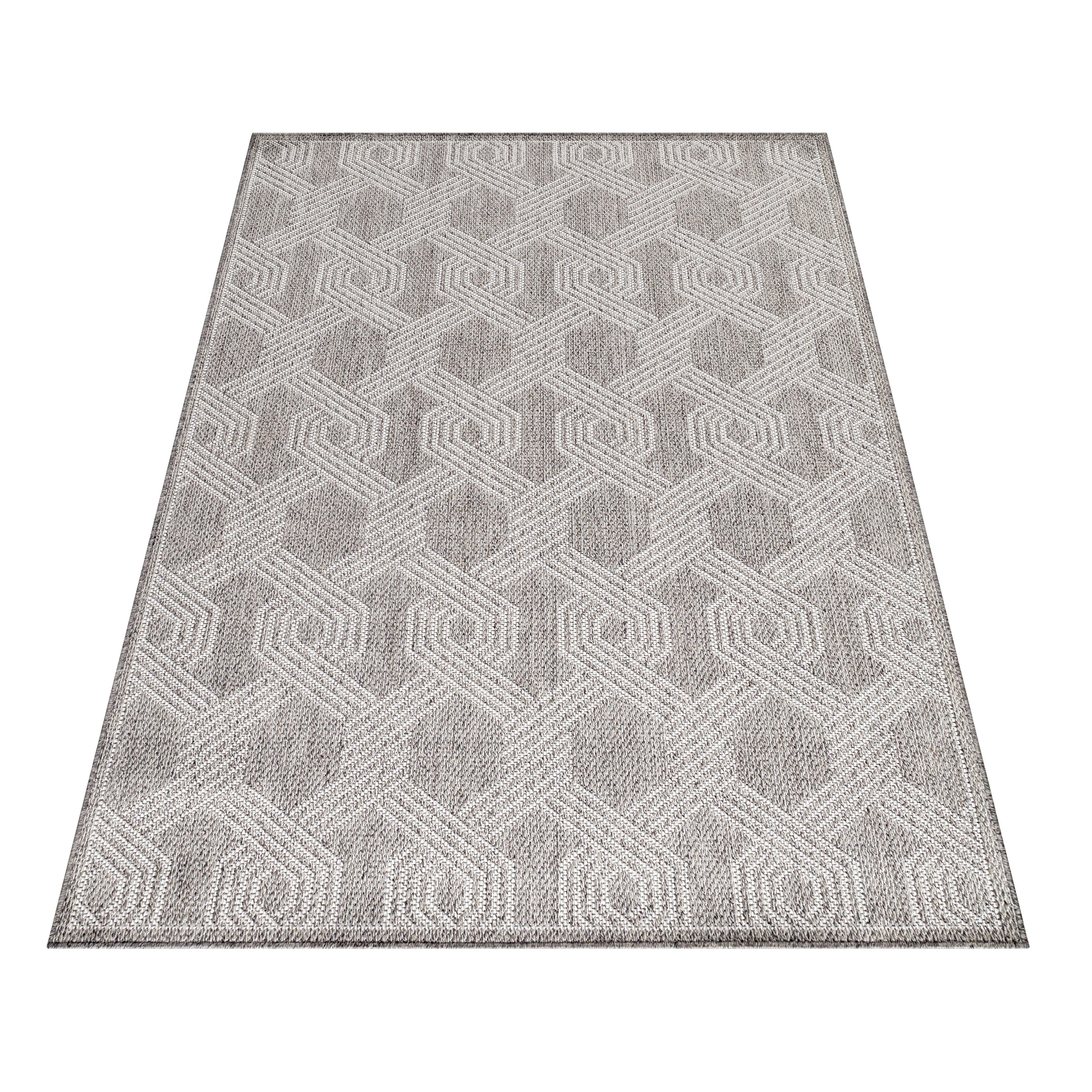 ARUBA - Tapis intérieur / extérieur à motif graphique gris - ARU4904GRI ARUBA