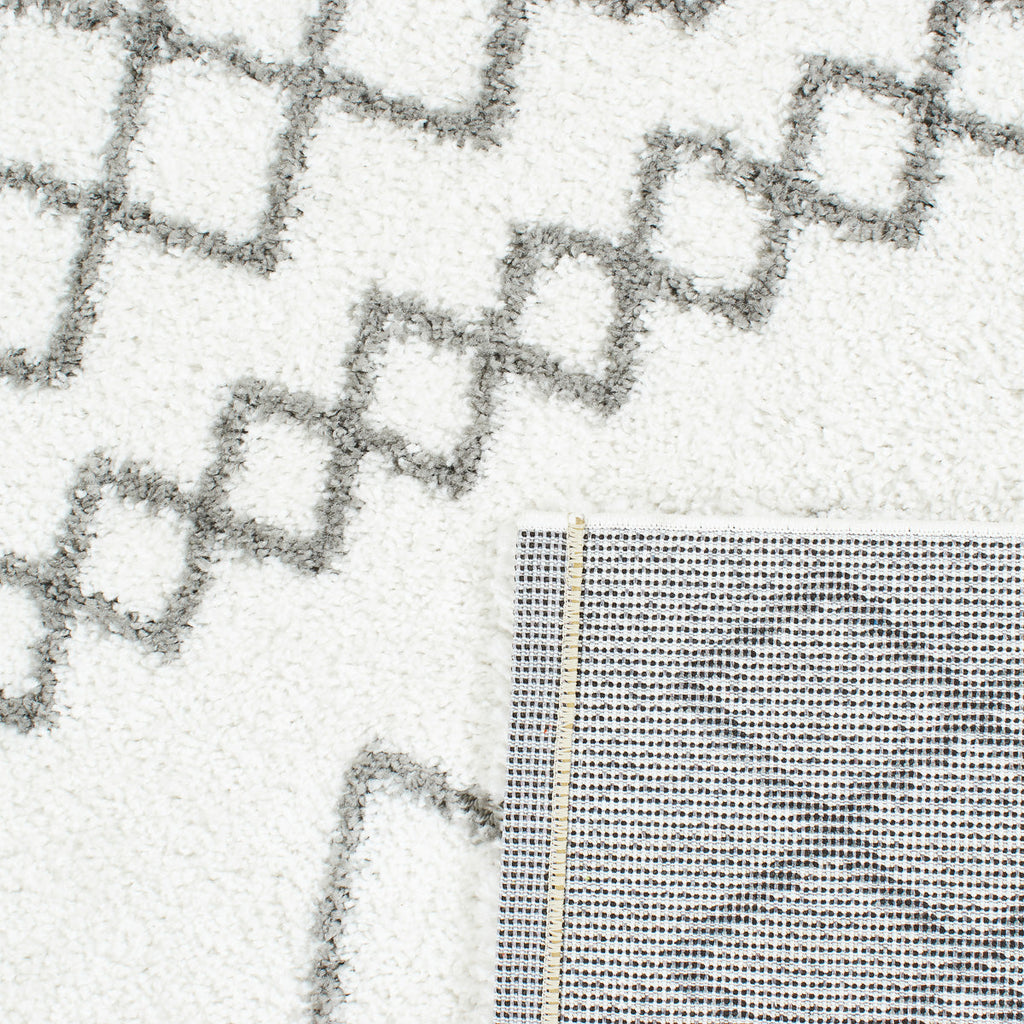 Tapis berbère - Crème et Gris à Losanges - Collection Asma ASMA