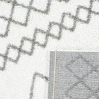 Tapis berbère - Crème et Gris à Losanges - Collection Asma ASMA