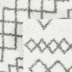 Tapis berbère - Crème et Gris à Losanges - Collection Asma ASMA