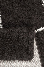 Tapis shaggy en polypropylène à motif berbère brun et crème : ASM380MAR ASMA