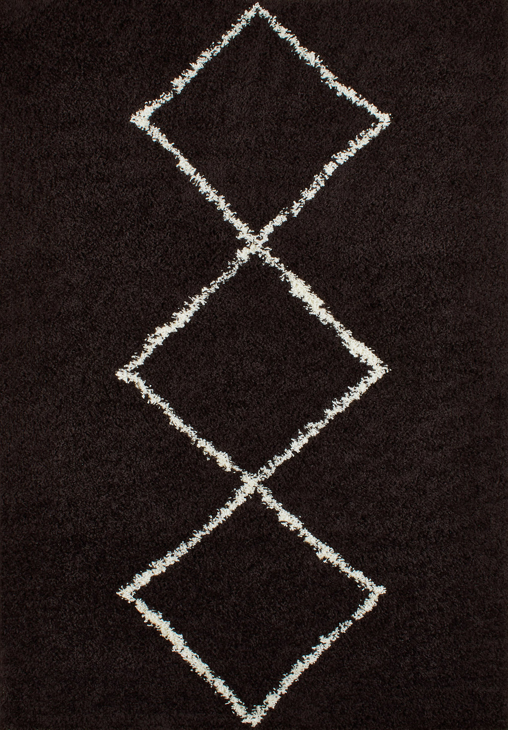 Tapis shaggy en polypropylène à motif berbère brun et crème : ASM380MAR ASMA