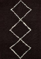 Tapis shaggy en polypropylène à motif berbère brun et crème : ASM380MAR ASMA