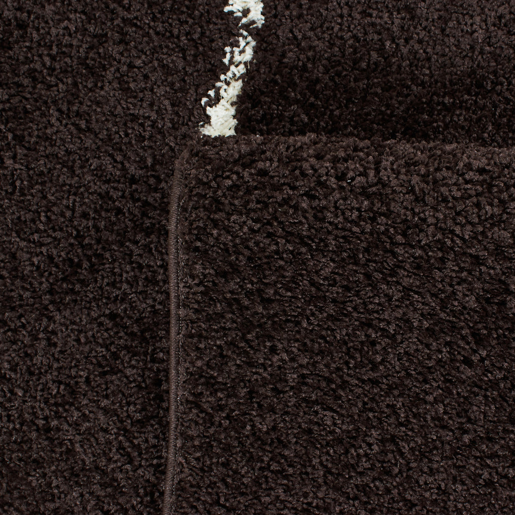 Tapis shaggy en polypropylène à motif berbère brun et crème : ASM380MAR ASMA