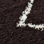 Tapis shaggy en polypropylène à motif berbère brun et crème : ASM380MAR ASMA