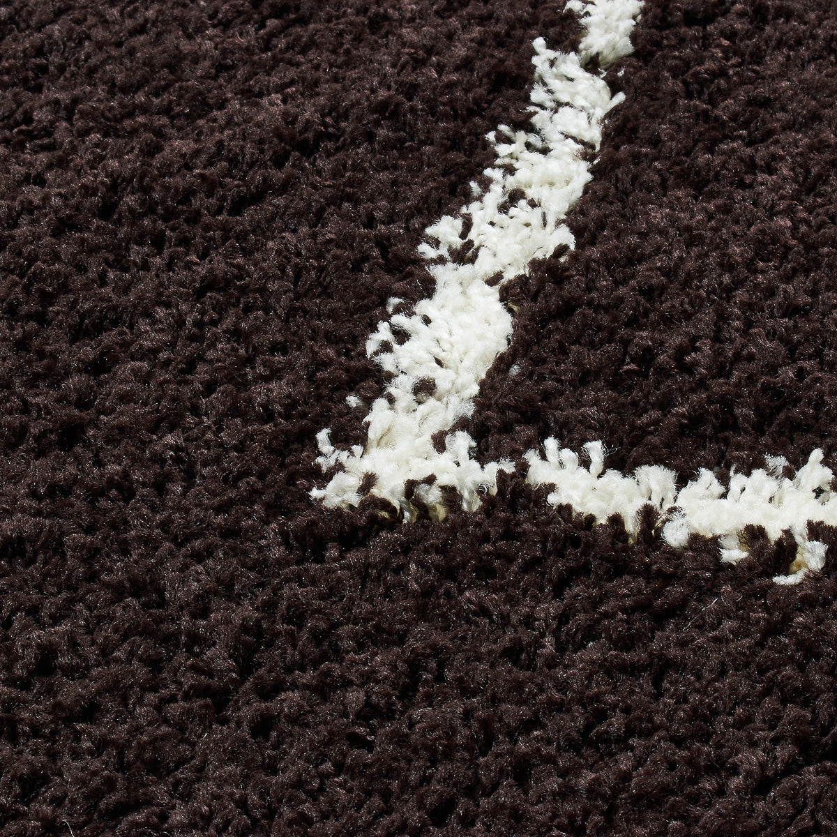 Tapis shaggy en polypropylène à motif berbère brun et crème : ASM380MAR ASMA