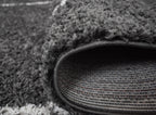 Tapis berbère en  laine artificielle  anthracite et crème : ASM450ANT ASMA