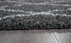 Tapis berbère en  laine artificielle  anthracite et crème : ASM450ANT ASMA