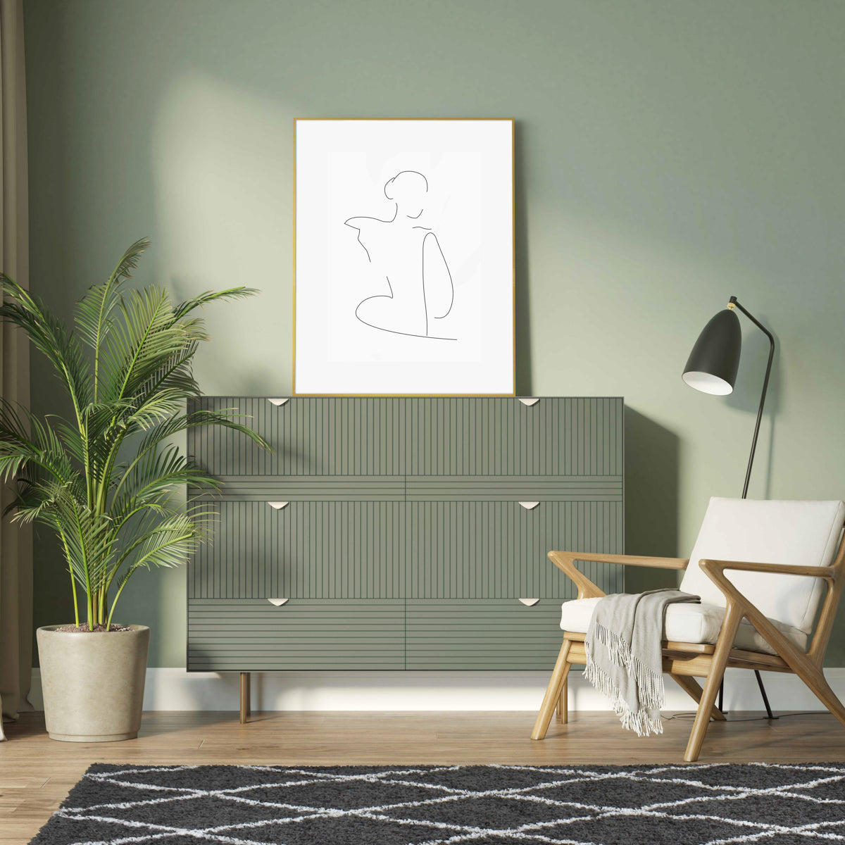 Tapis berbère en  laine artificielle  anthracite et crème : ASM450ANT ASMA