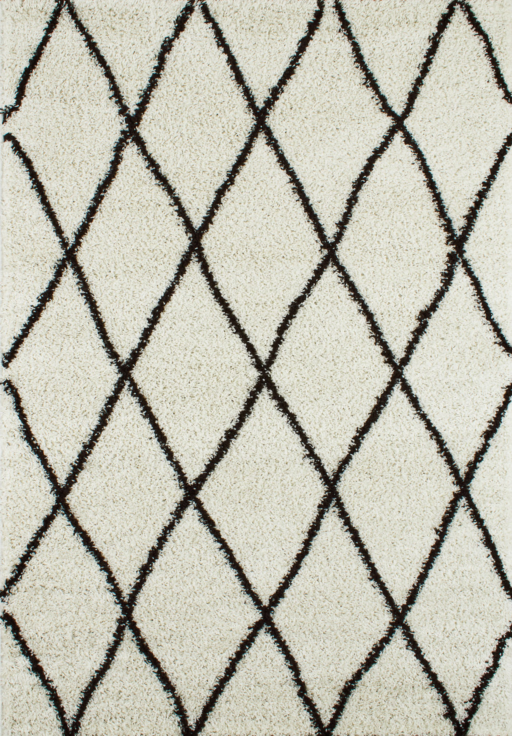 Tapis berbère à losange crème et brun : ASM450CRE ASMA