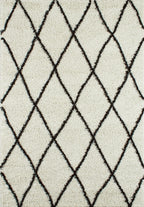 Tapis berbère à losange crème et brun : ASM450CRE ASMA