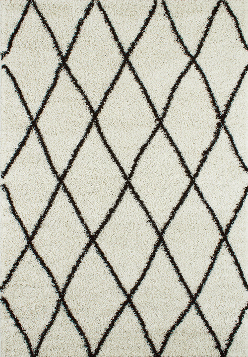 Tapis berbère à losange crème et brun : ASM450CRE ASMA