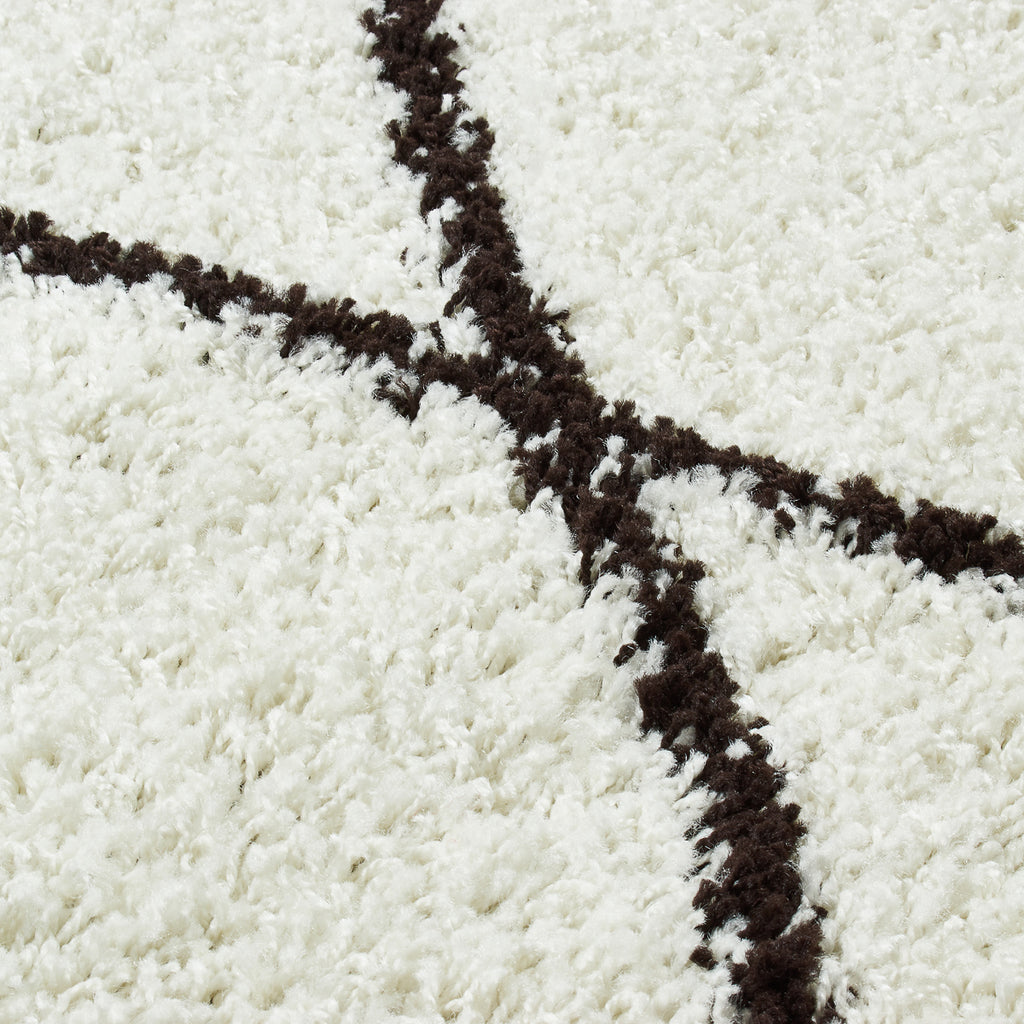 Tapis berbère à losange crème et brun : ASM450CRE ASMA