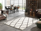 Tapis berbère à losange crème et brun : ASM450CRE ASMA