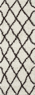 Tapis berbère à losange crème et brun : ASM450CRE ASMA