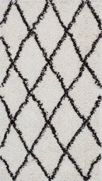Tapis berbère à losange crème et brun : ASM450CRE ASMA