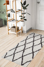 Tapis berbère à losange crème et brun : ASM450CRE ASMA