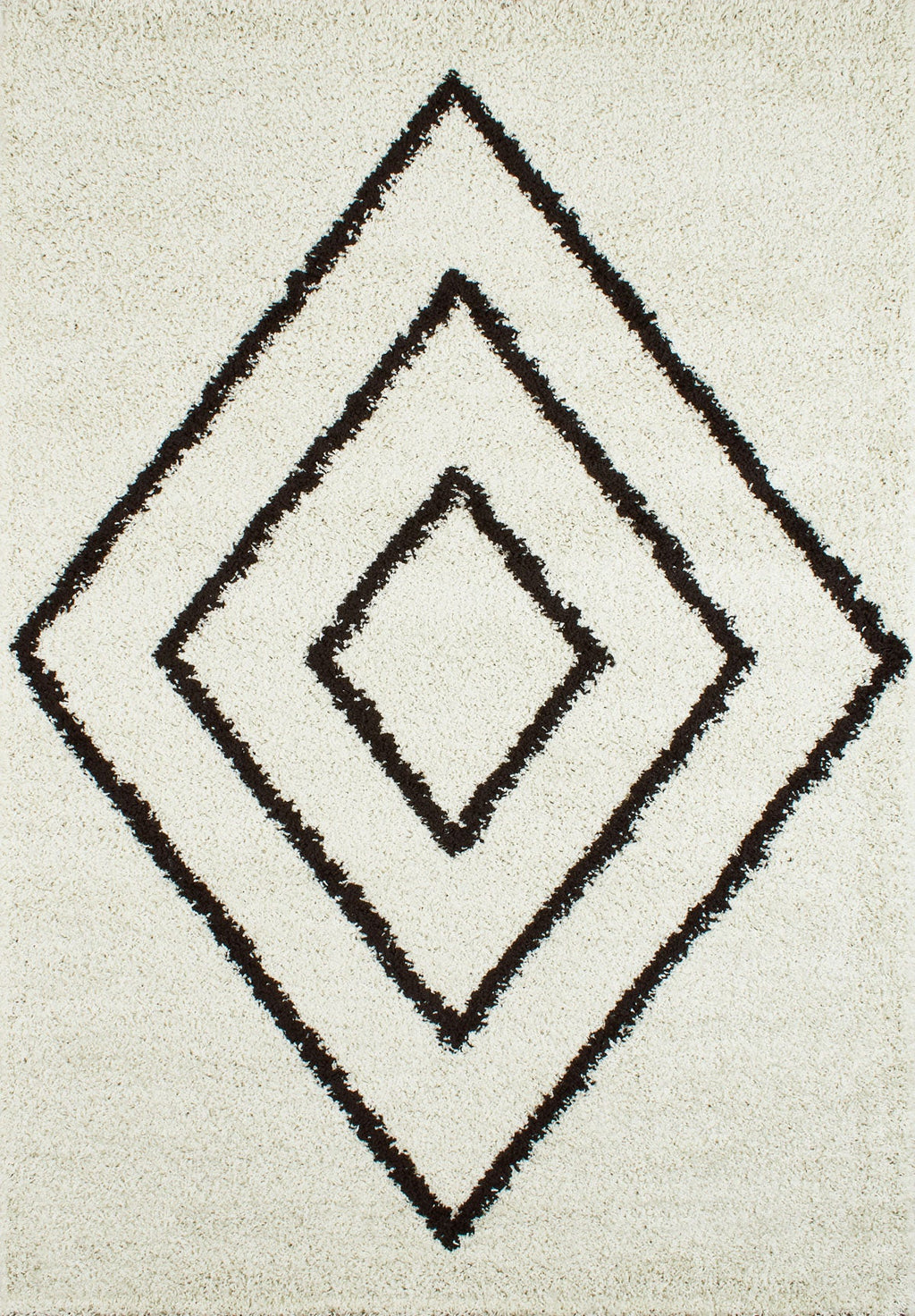 Tapis berbère en laine artificielle crème et café : ASM500CRE ASMA