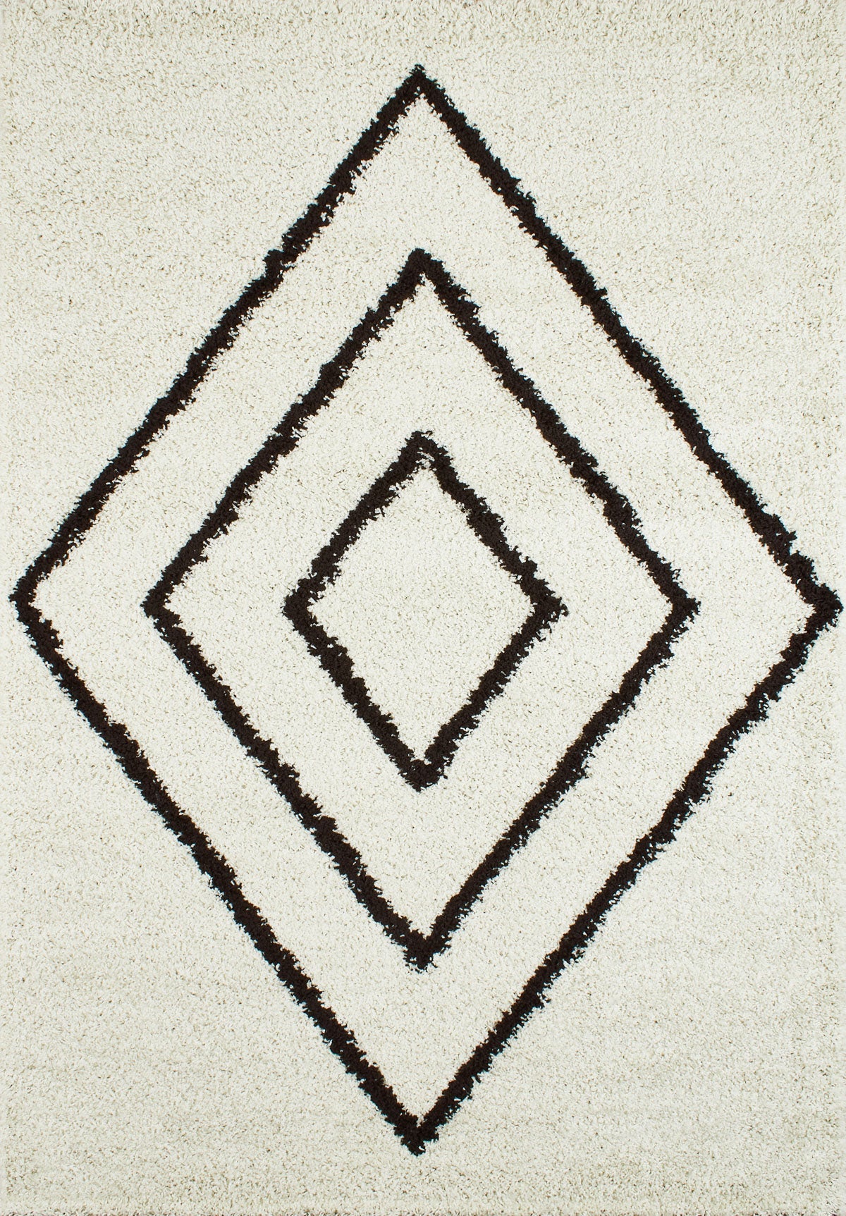 Tapis berbère en laine artificielle crème et café : ASM500CRE ASMA