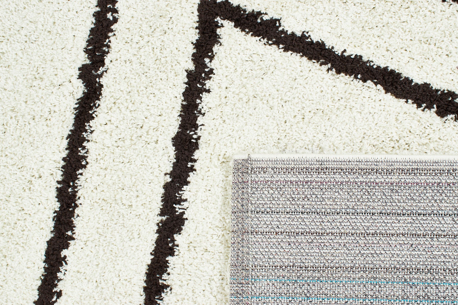 Tapis berbère en laine artificielle crème et café : ASM500CRE ASMA