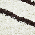 Tapis berbère en laine artificielle crème et café : ASM500CRE ASMA