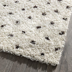 Tapis berbère en polypropylène crème et brun : ASM600CRE ASMA