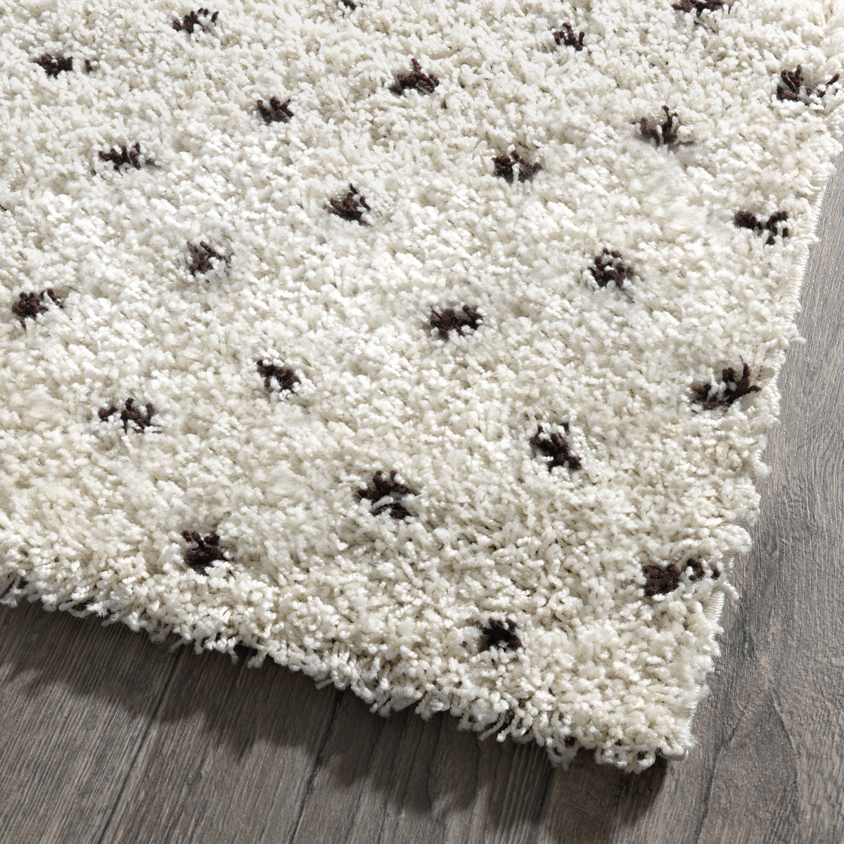 Tapis berbère en polypropylène crème et brun : ASM600CRE ASMA