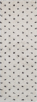 Tapis berbère en polypropylène crème et brun : ASM600CRE ASMA