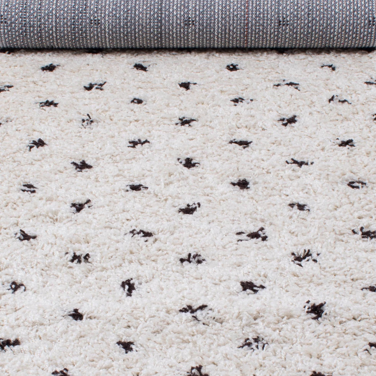 Tapis berbère en polypropylène crème et brun : ASM600CRE ASMA