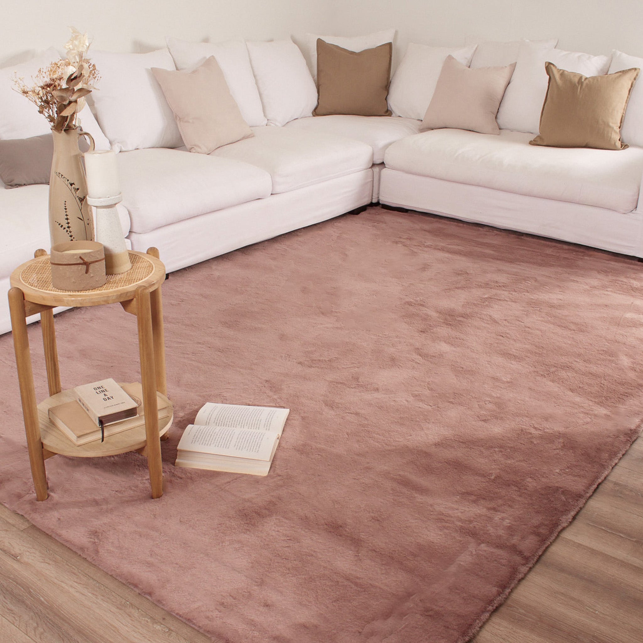 Tapis super doux rose : AVA291ROS AVA